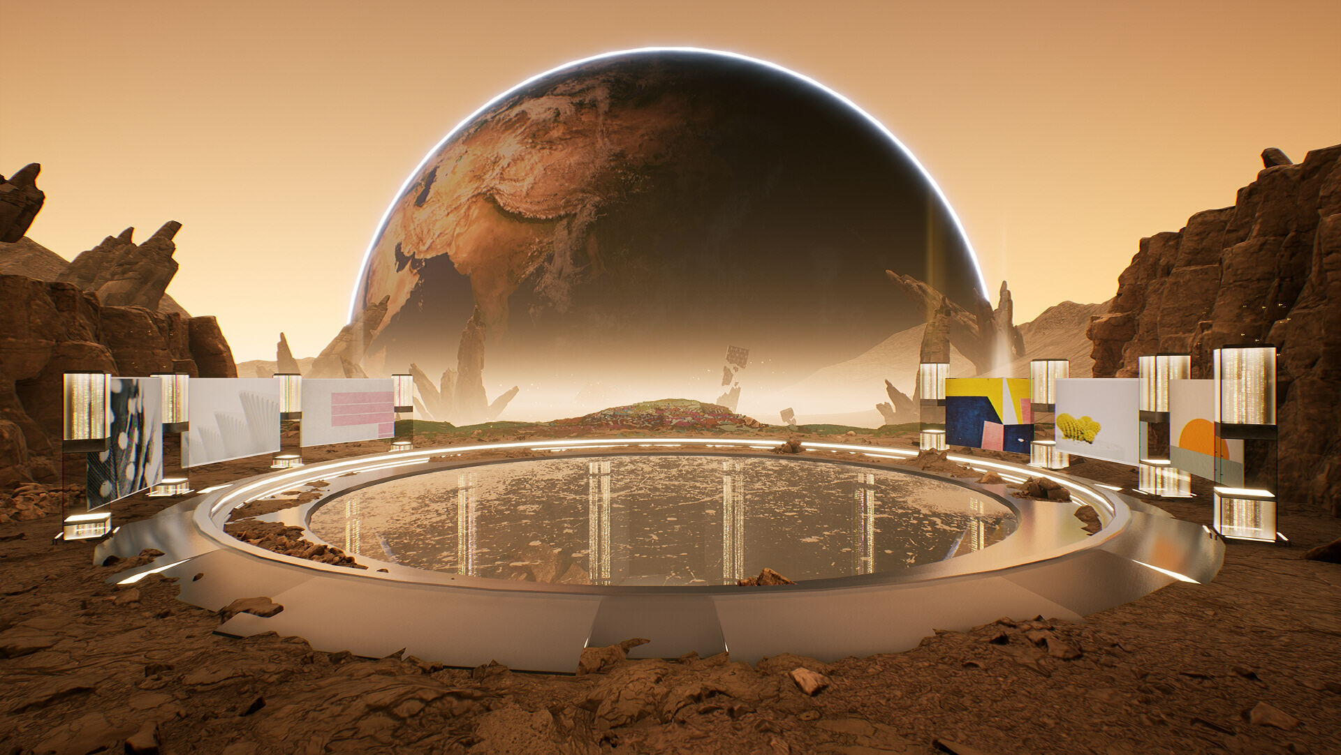 Cosmic Circle Showcase Place 3D model_2
