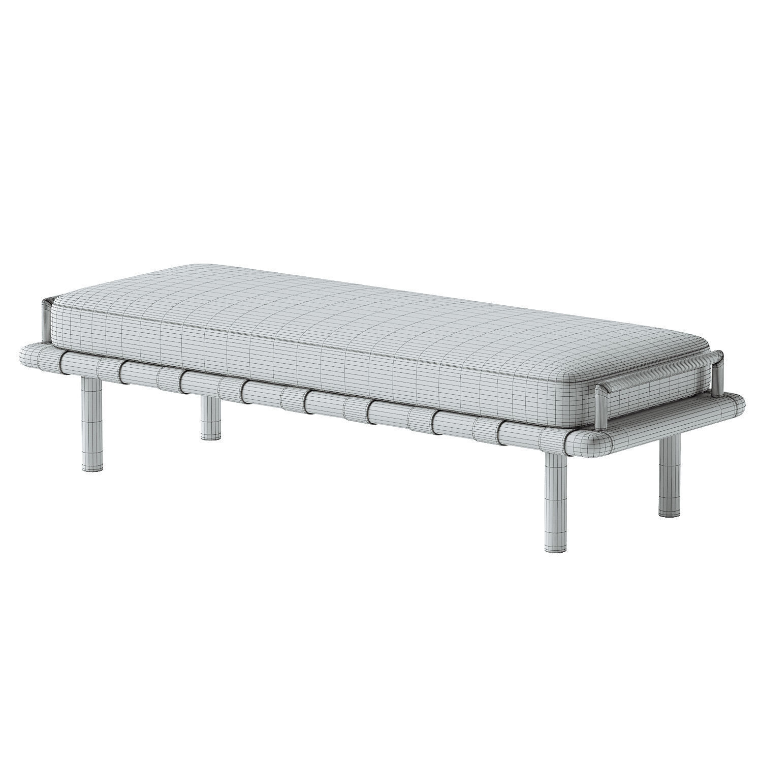 Arturo Upholstered Bench 3D model_3