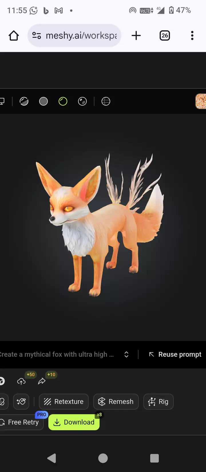 Mythical Fox 3D model_0