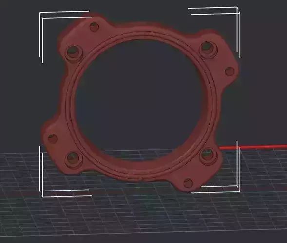 Symple Throttle Body Spacer for Mustang upgrade to 80mm or not  3D print model