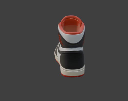 Stylized Footwear Or Shoe 3D Model Low-poly 3D model_3