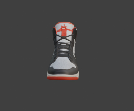 Stylized Footwear Or Shoe 3D Model Low-poly 3D model_1