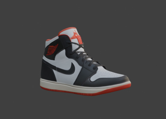 Stylized Footwear Or Shoe 3D Model Low-poly 3D model_7