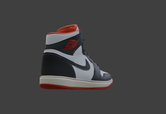 Stylized Footwear Or Shoe 3D Model Low-poly 3D model_8