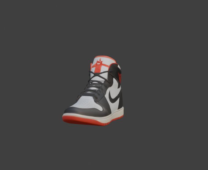 Stylized Footwear Or Shoe 3D Model Low-poly 3D model_6