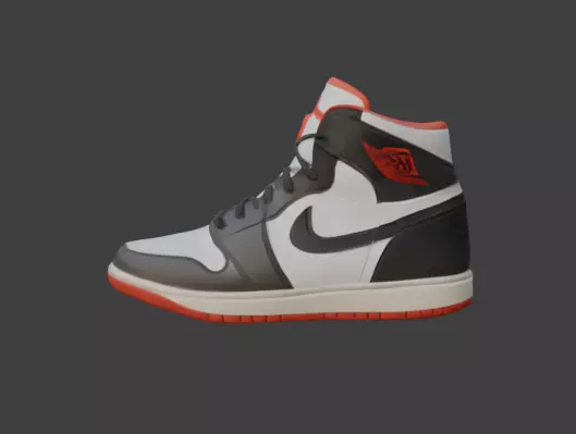 Stylized Footwear Or Shoe 3D Model Low-poly 3D model_0