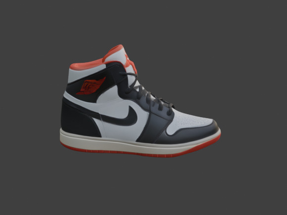 Stylized Footwear Or Shoe 3D Model Low-poly 3D model_2
