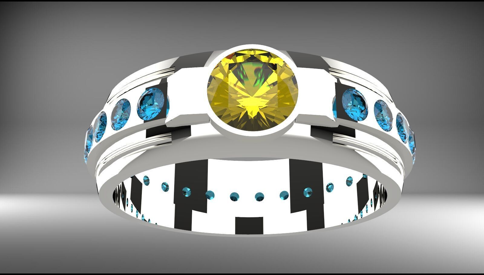 costom desing mens uniq ring 3D print model_16