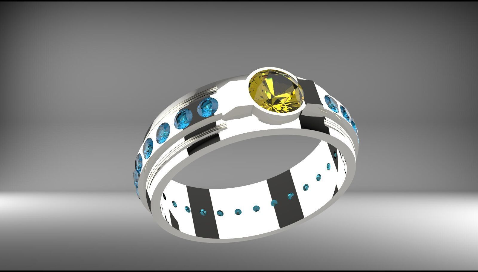 costom desing mens uniq ring 3D print model_7