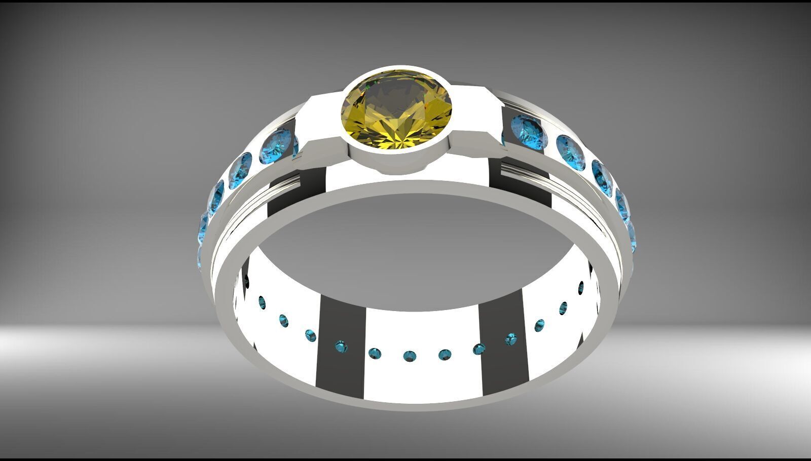 costom desing mens uniq ring 3D print model_11