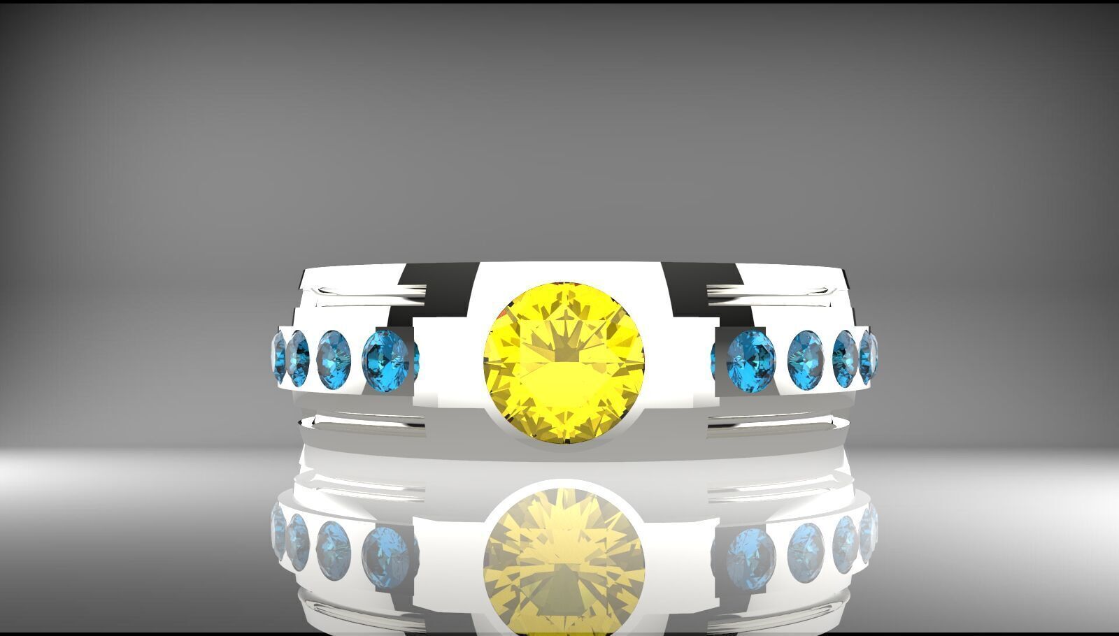 costom desing mens uniq ring 3D print model_1