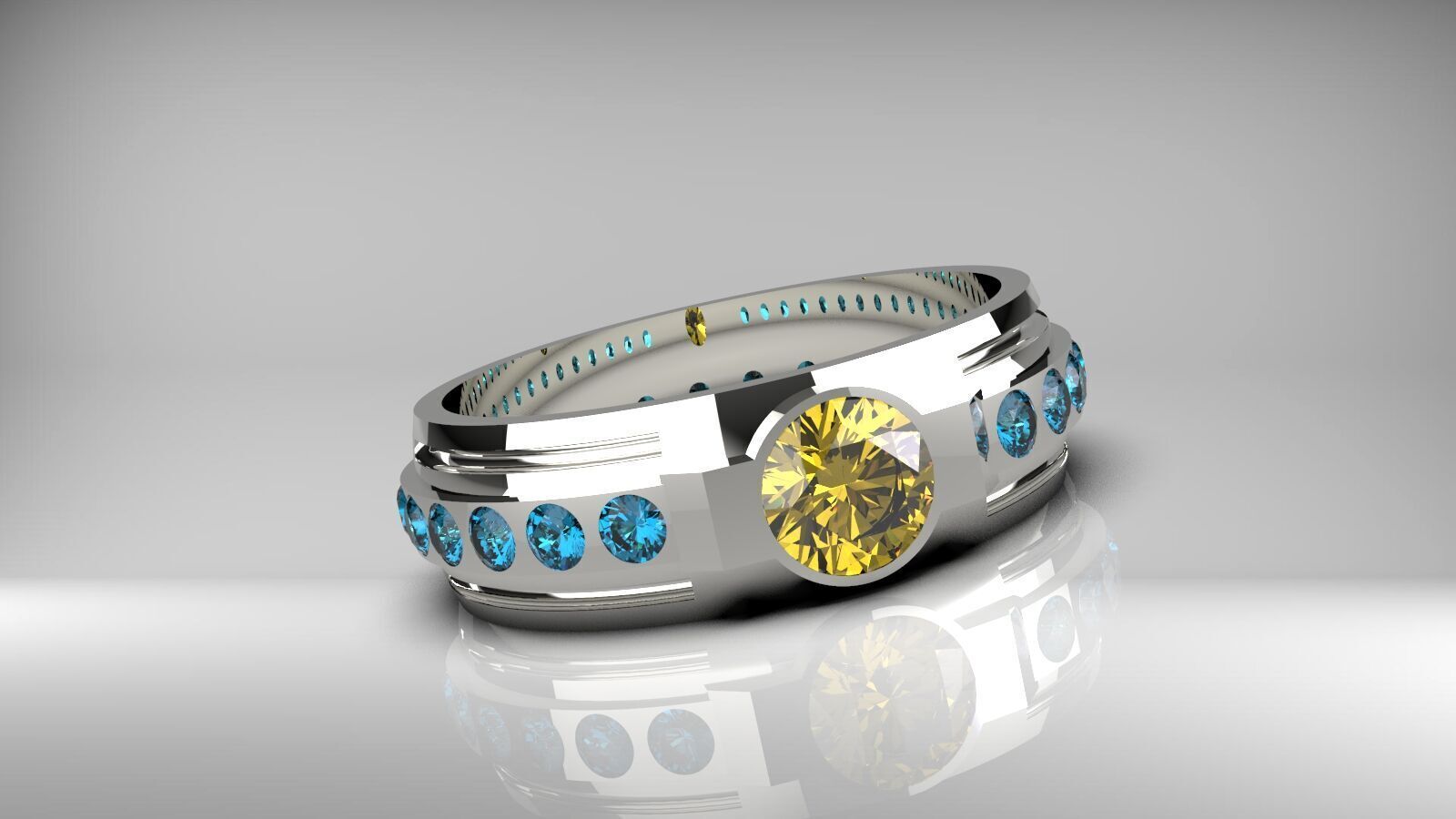 costom desing mens uniq ring 3D print model_5