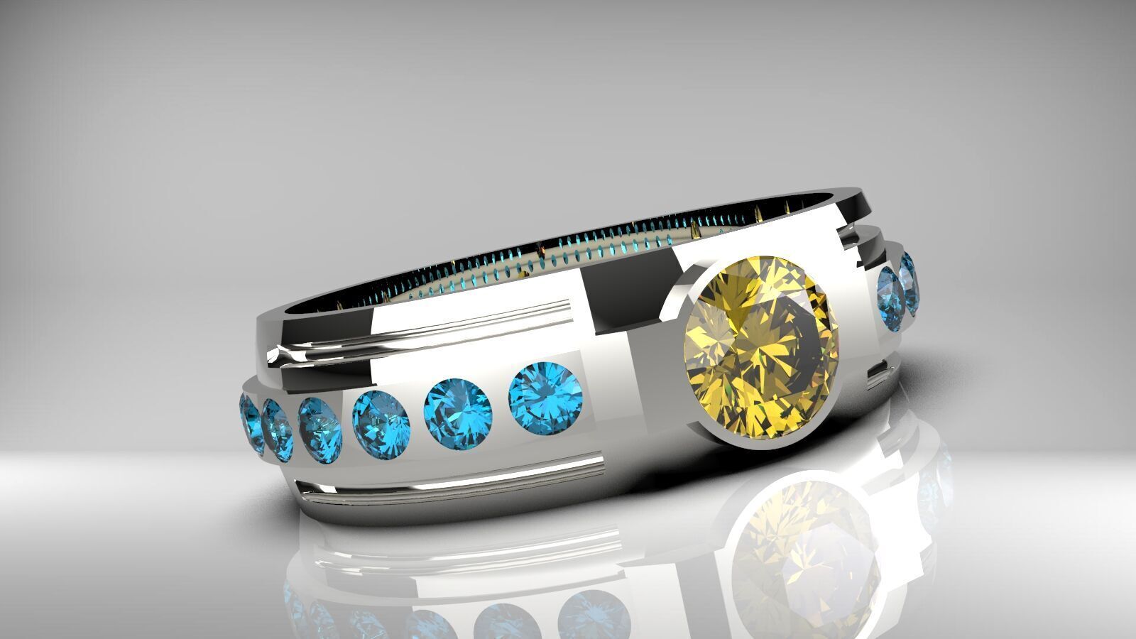 costom desing mens uniq ring 3D print model_4