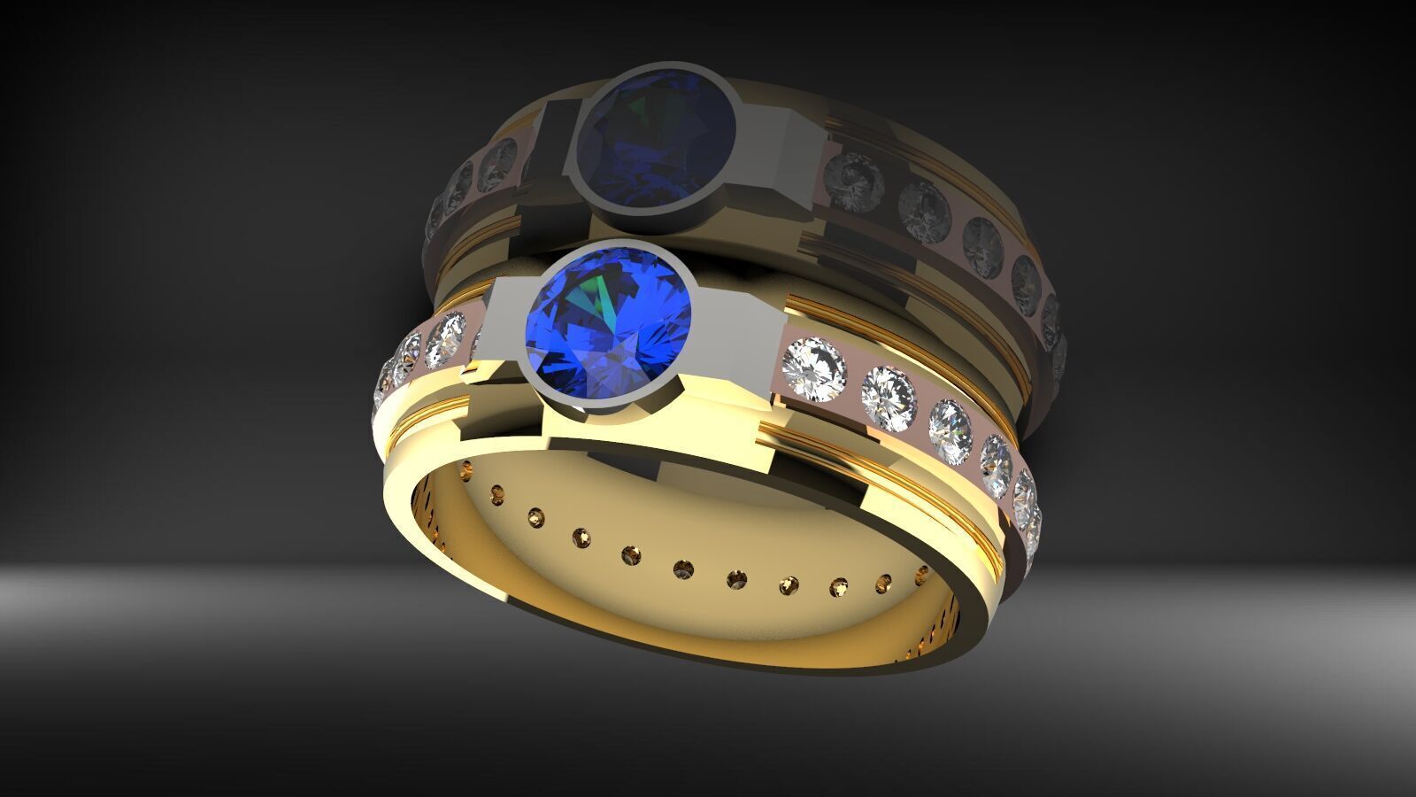 costom desing mens uniq ring 3D print model_9