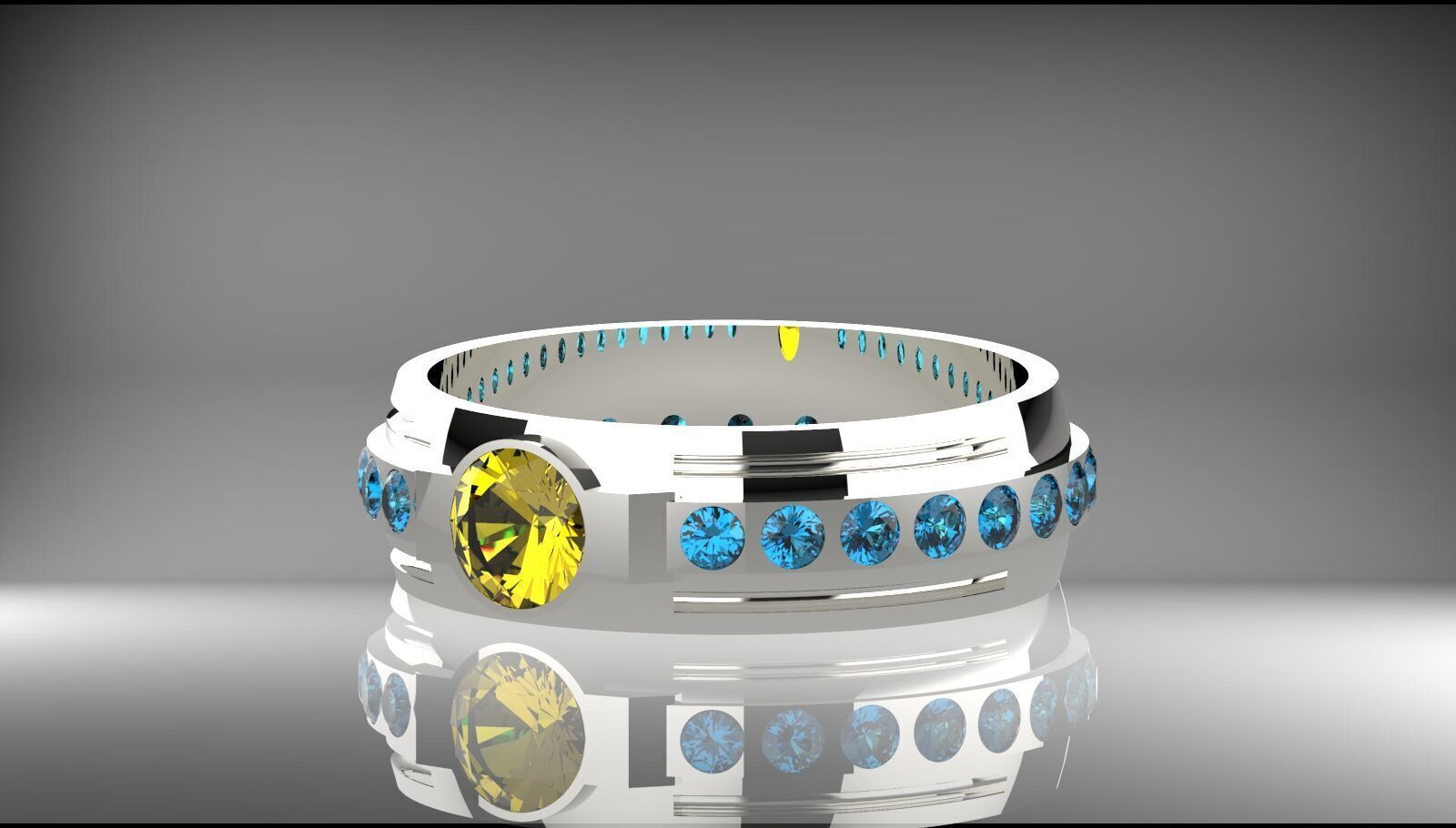 costom desing mens uniq ring 3D print model_2