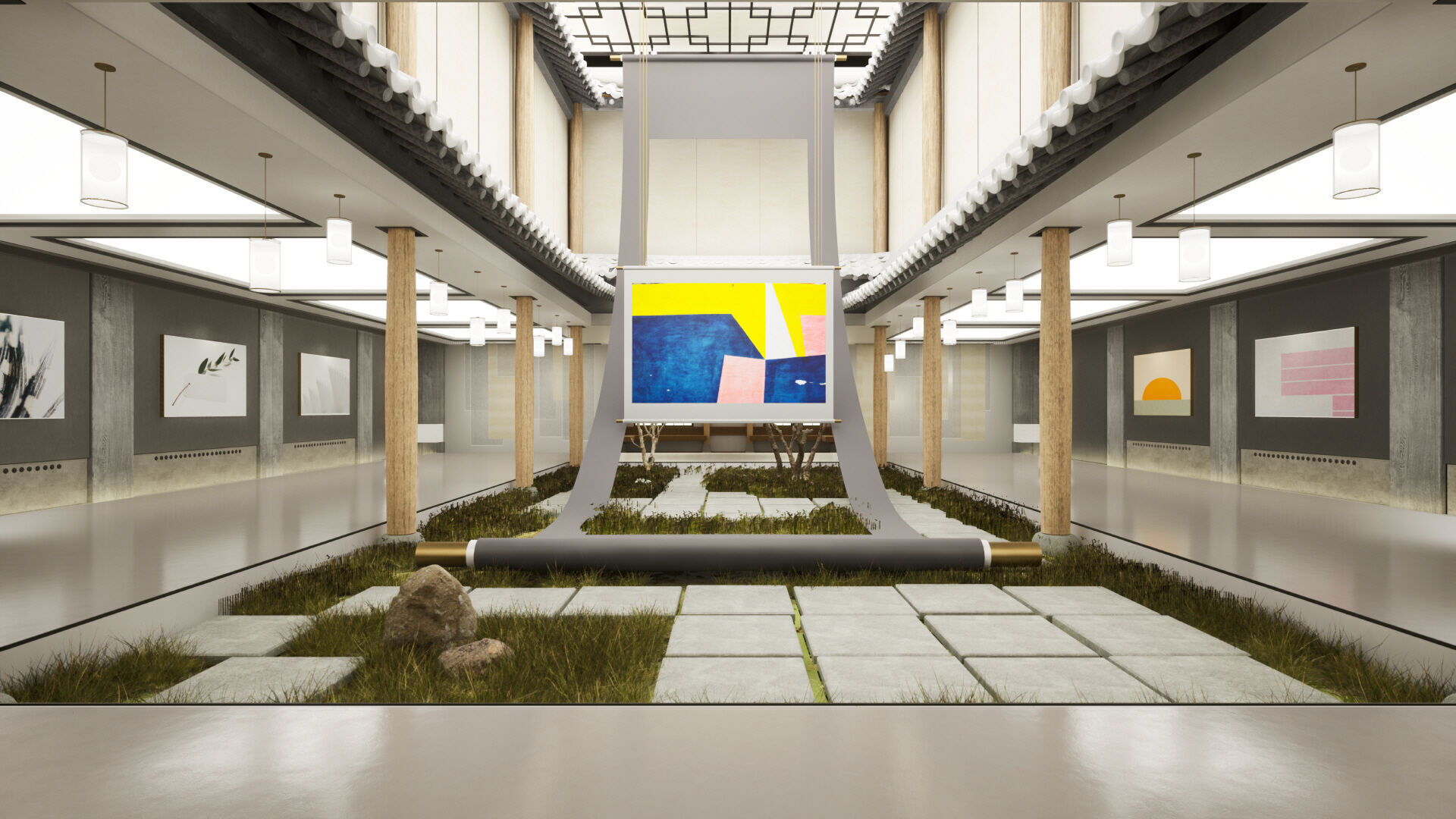 Hanok Korean Heritage Gallery Place 3D model_2