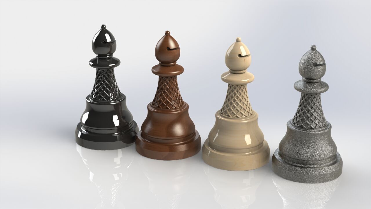 Chess Set Printable with Storage Board 3D print model_8