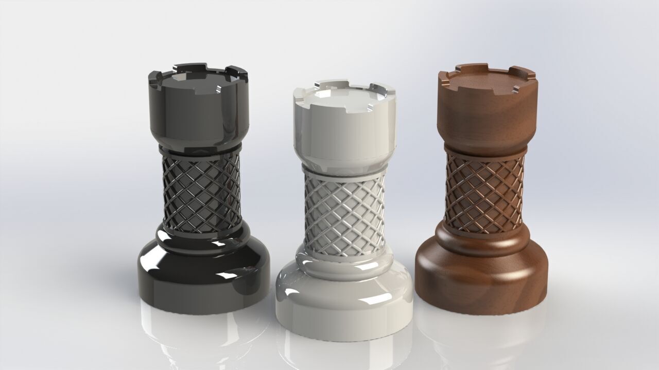 Chess Set Printable with Storage Board 3D print model_9