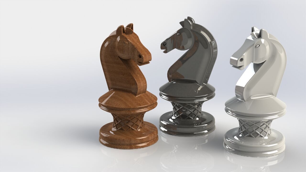 Chess Set Printable with Storage Board 3D print model_5