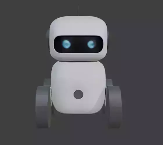 Highly Detailed Futuristic Robot 3D Model