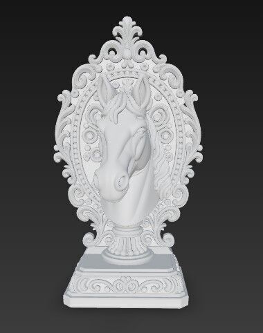 Elegance and Strength in 3D Horse Bust Digital Model 3D print model_4
