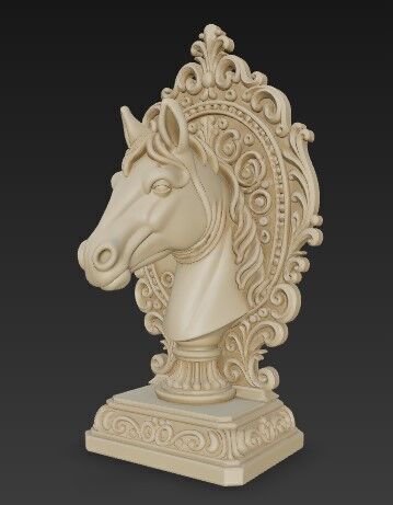 Elegance and Strength in 3D Horse Bust Digital Model 3D print model_1