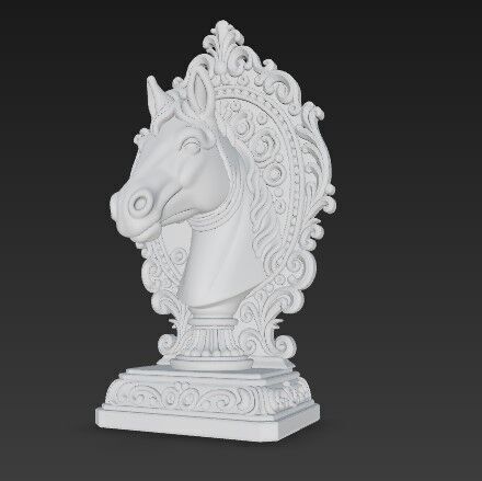 Elegance and Strength in 3D Horse Bust Digital Model 3D print model_12