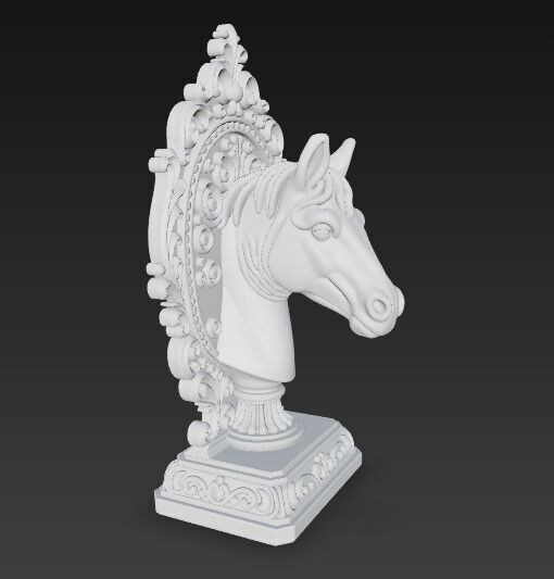 Elegance and Strength in 3D Horse Bust Digital Model 3D print model_7