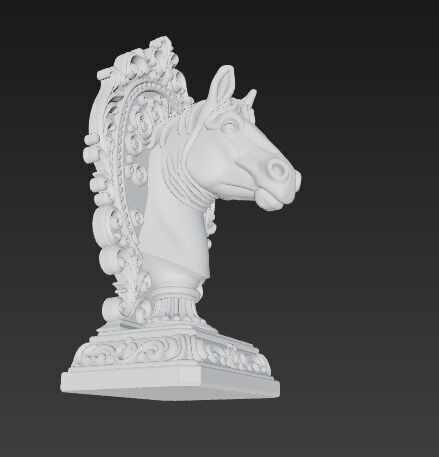 Elegance and Strength in 3D Horse Bust Digital Model 3D print model_5