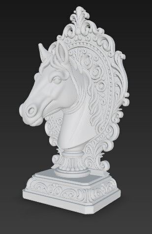 Elegance and Strength in 3D Horse Bust Digital Model 3D print model_2