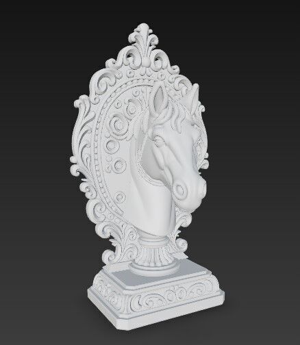 Elegance and Strength in 3D Horse Bust Digital Model 3D print model_6