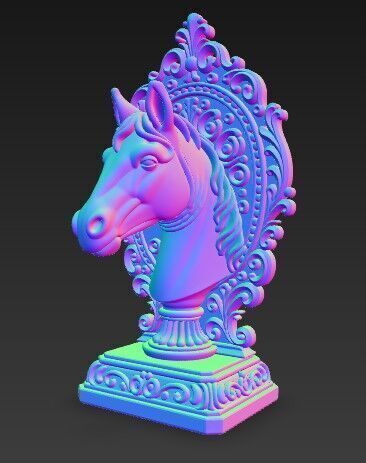 Elegance and Strength in 3D Horse Bust Digital Model 3D print model_3