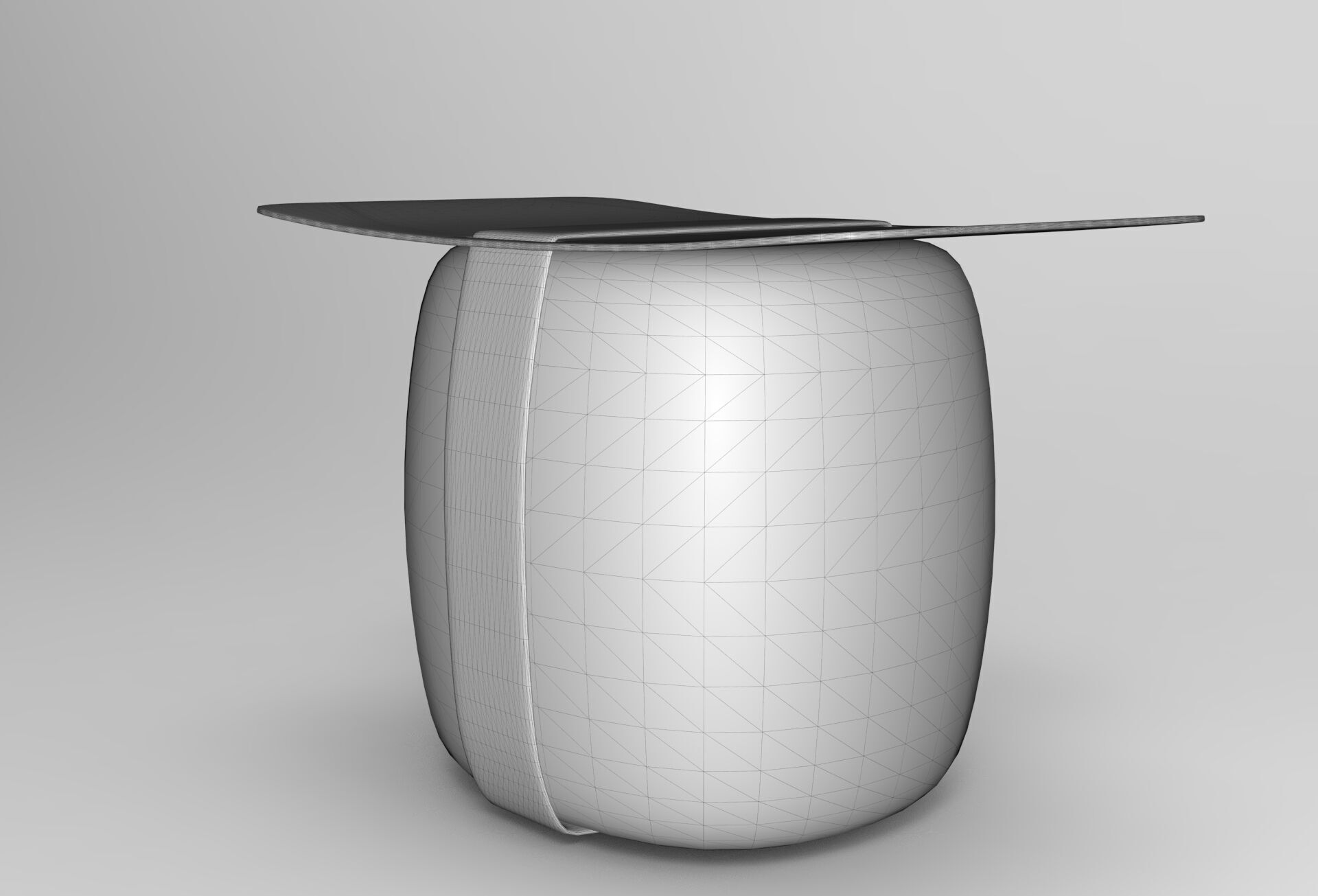 Muuq Stool Low-poly 3D model_6