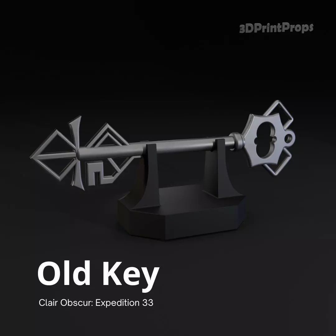 Old Key from Expedition 33 with stand 3D print model