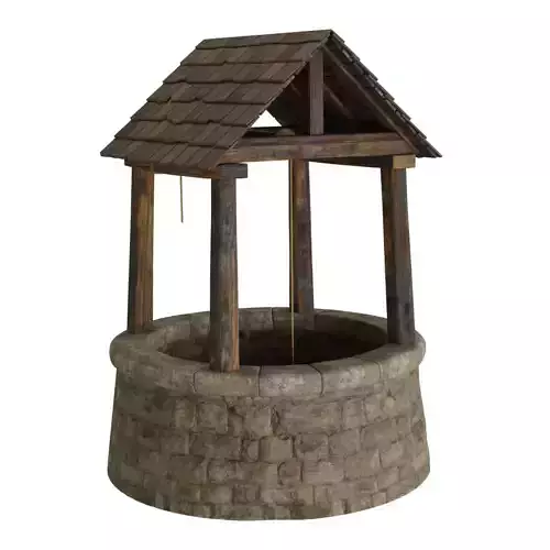 Ancient building water well 3D model