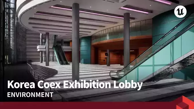 Korea Coex Exhibition Lobby 3D model