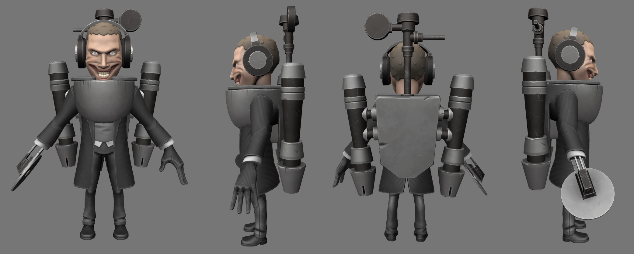 Skibidi Toilet 3D Model Pack 11 Characters  Low-poly 3D model_3