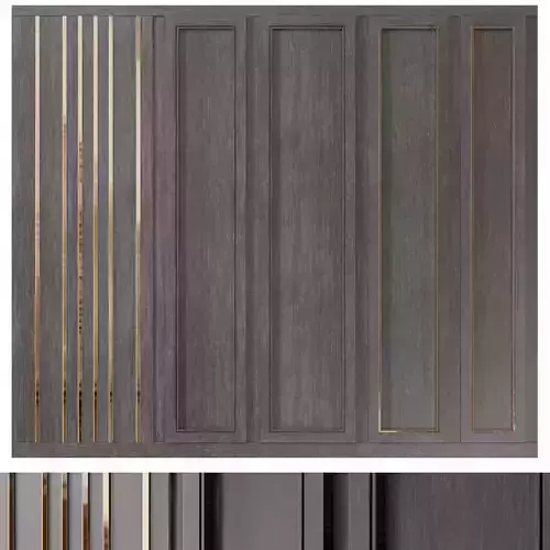 Wall panel 0245-3-shpon 3D model