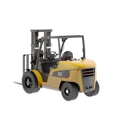 High-Quality CAT Forklift with Transport Equipment  3D model