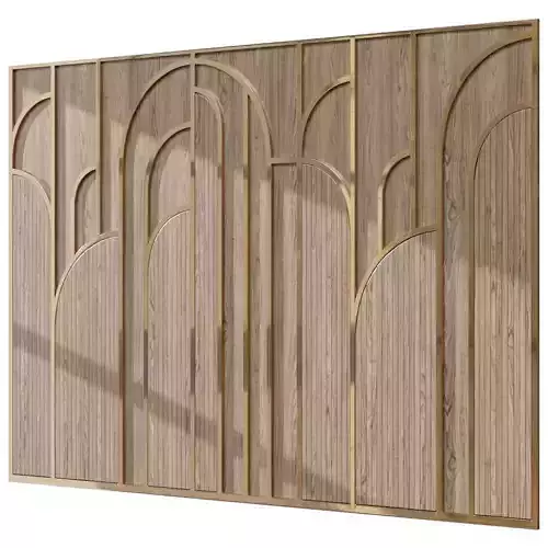 Wall panel 0218-shpon 3D model