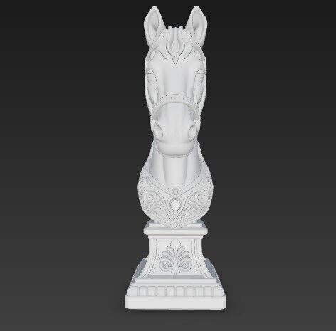 Regal Poise Bridled Horse Bust 2 3D print model_5