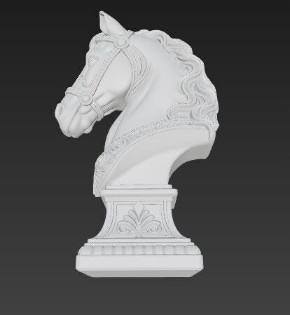 Regal Poise Bridled Horse Bust 2 3D print model_14