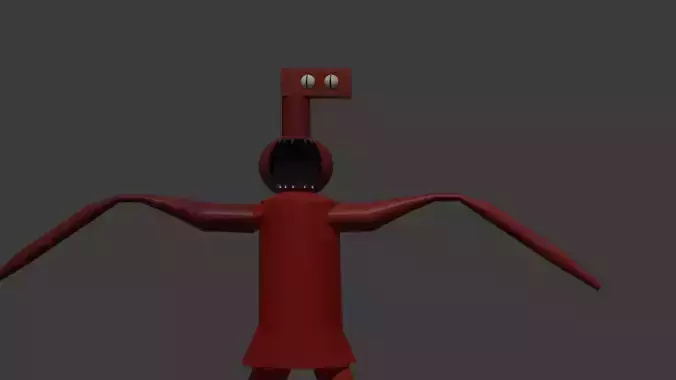 red monster model I made