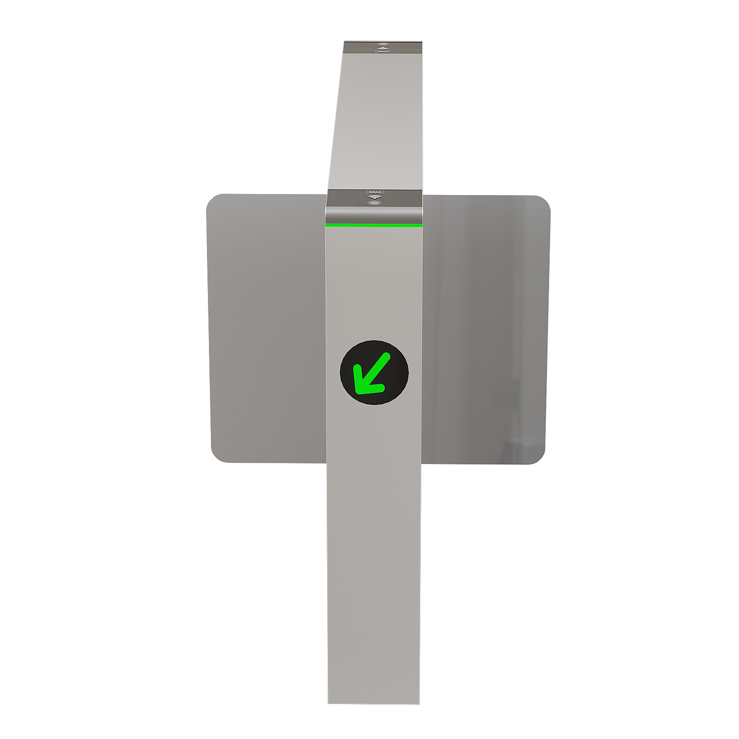 High-speed turnstile with swing doors-2 3D model_1