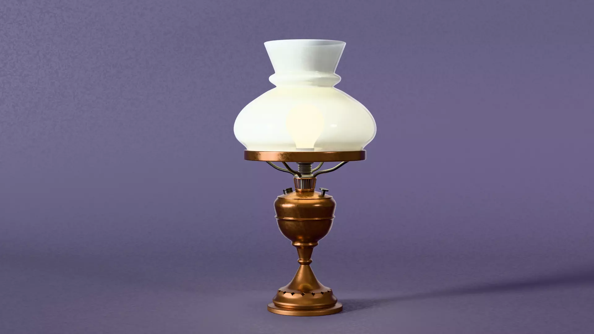 Classic-style desk lamp 3D model_0