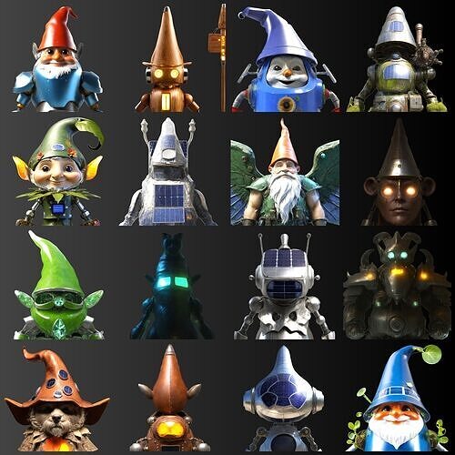 Enchanted Guardian Gnomes - Magical Defenders Collection Free 3D print model