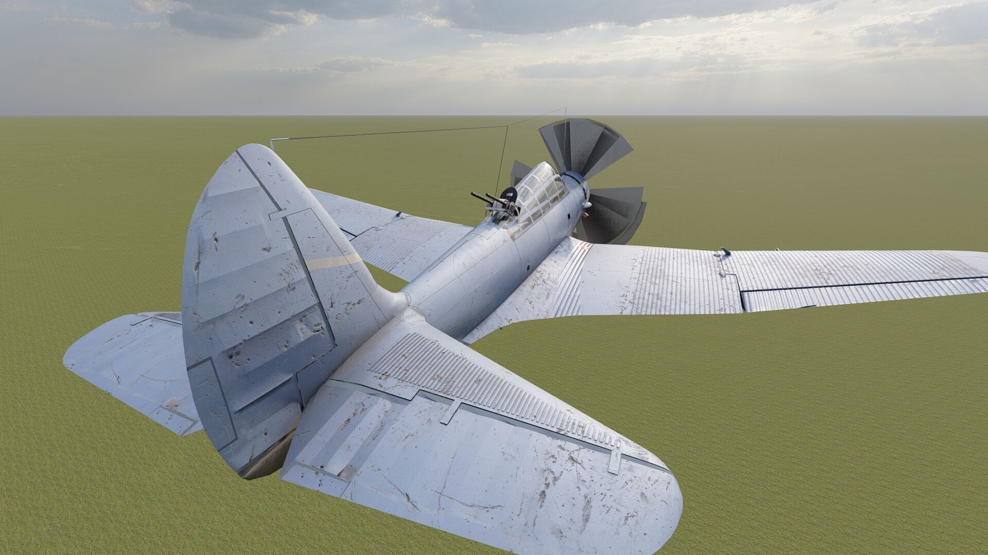 Douglas SBD Dauntless 3D model_10