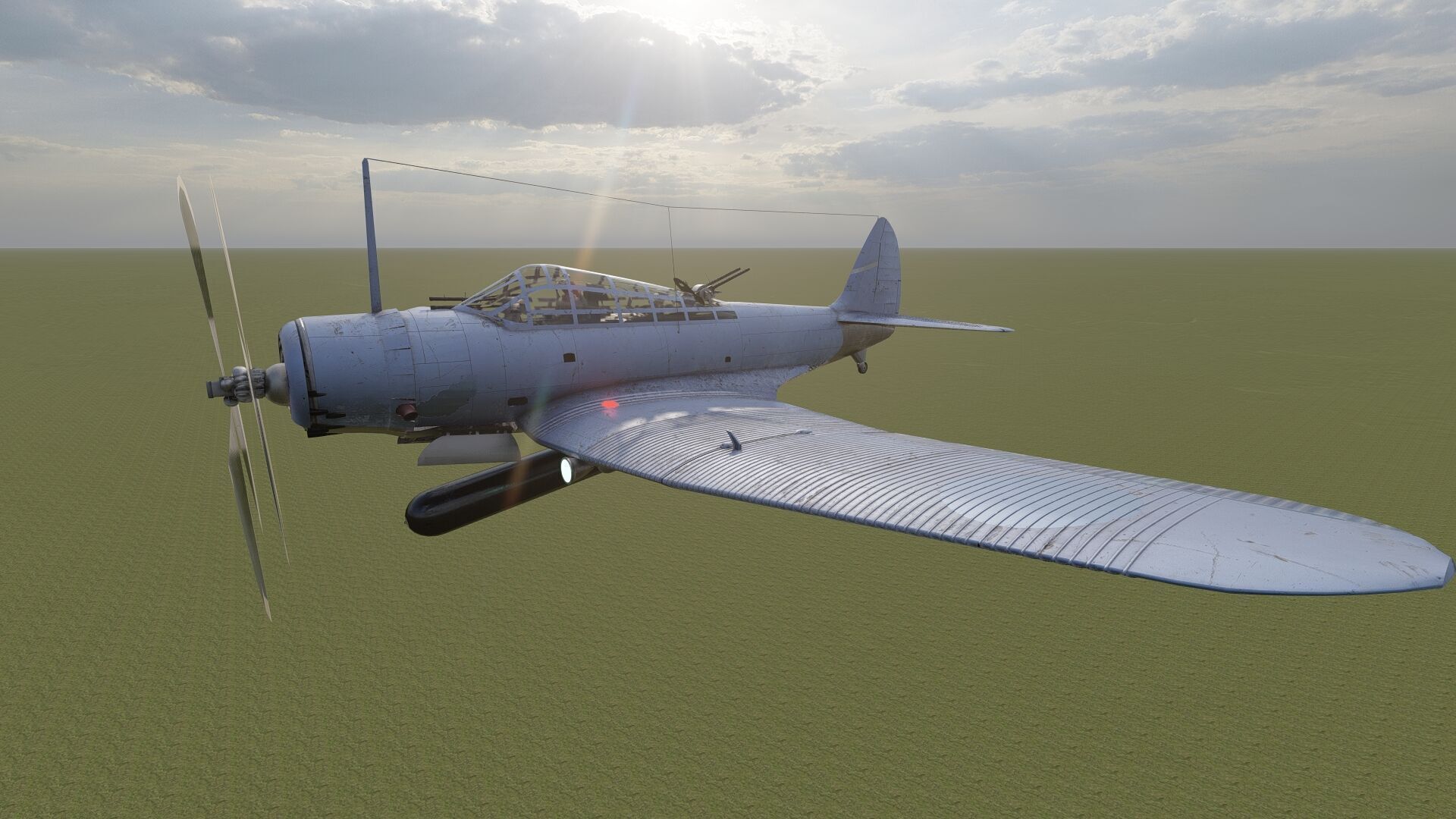 Douglas SBD Dauntless 3D model_6