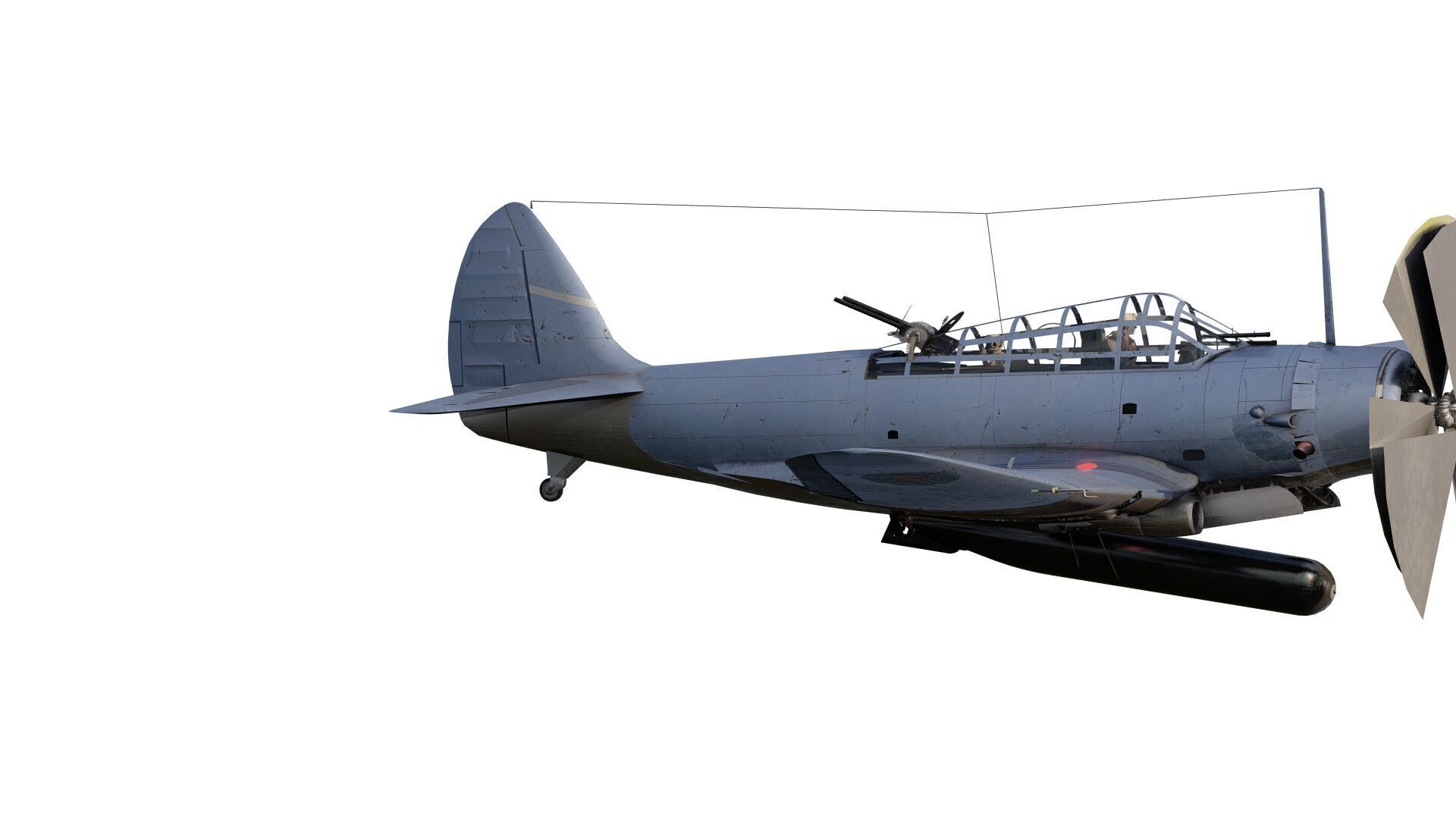 Douglas SBD Dauntless 3D model_4