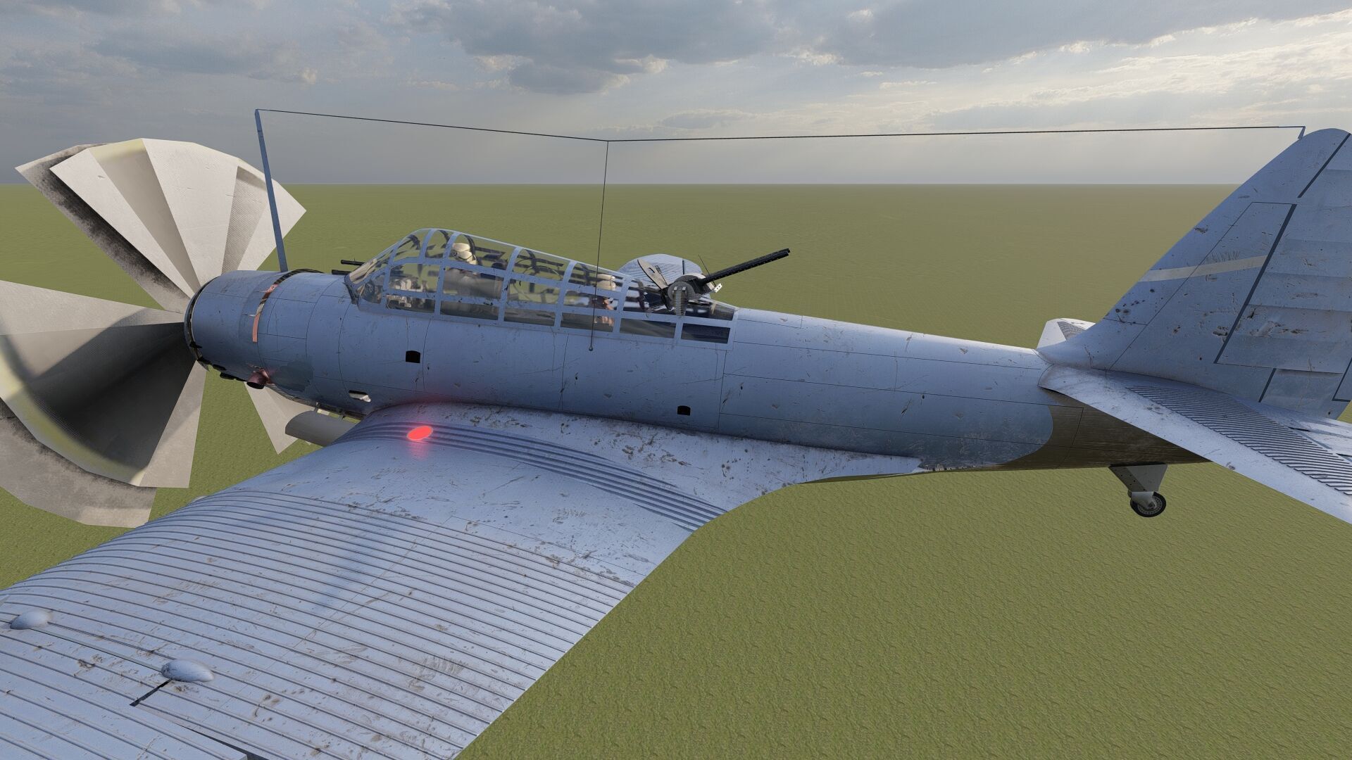 Douglas SBD Dauntless 3D model_8